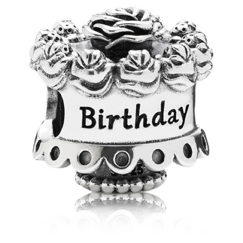 Genuine Retired PANDORA Happy Birthday Cake Charm; 791289
